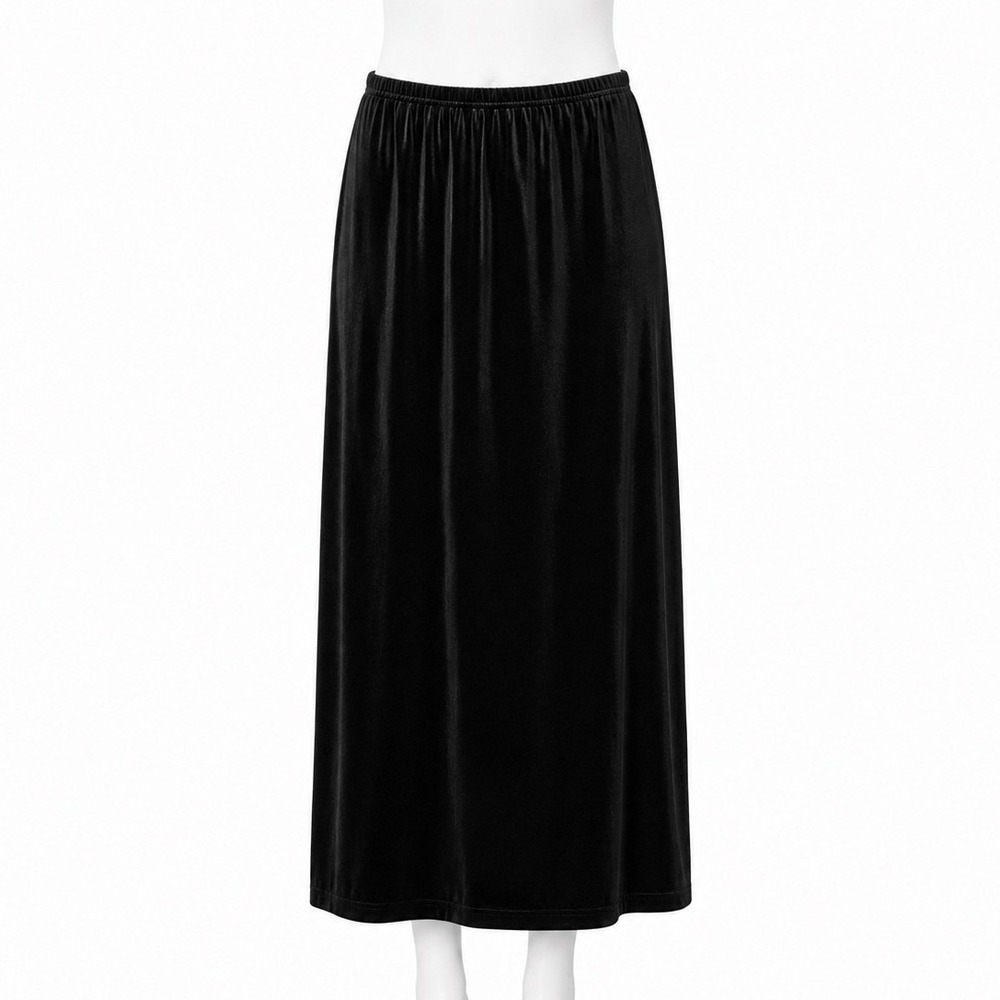 Di Marco Collection Maxi Skirt Black Velvet M Minimalist Goth Holidayโ Vintage